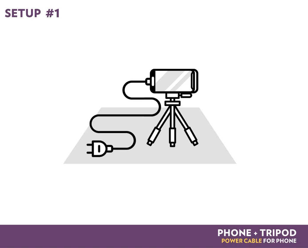 Setup 1: iOS device on a tripod